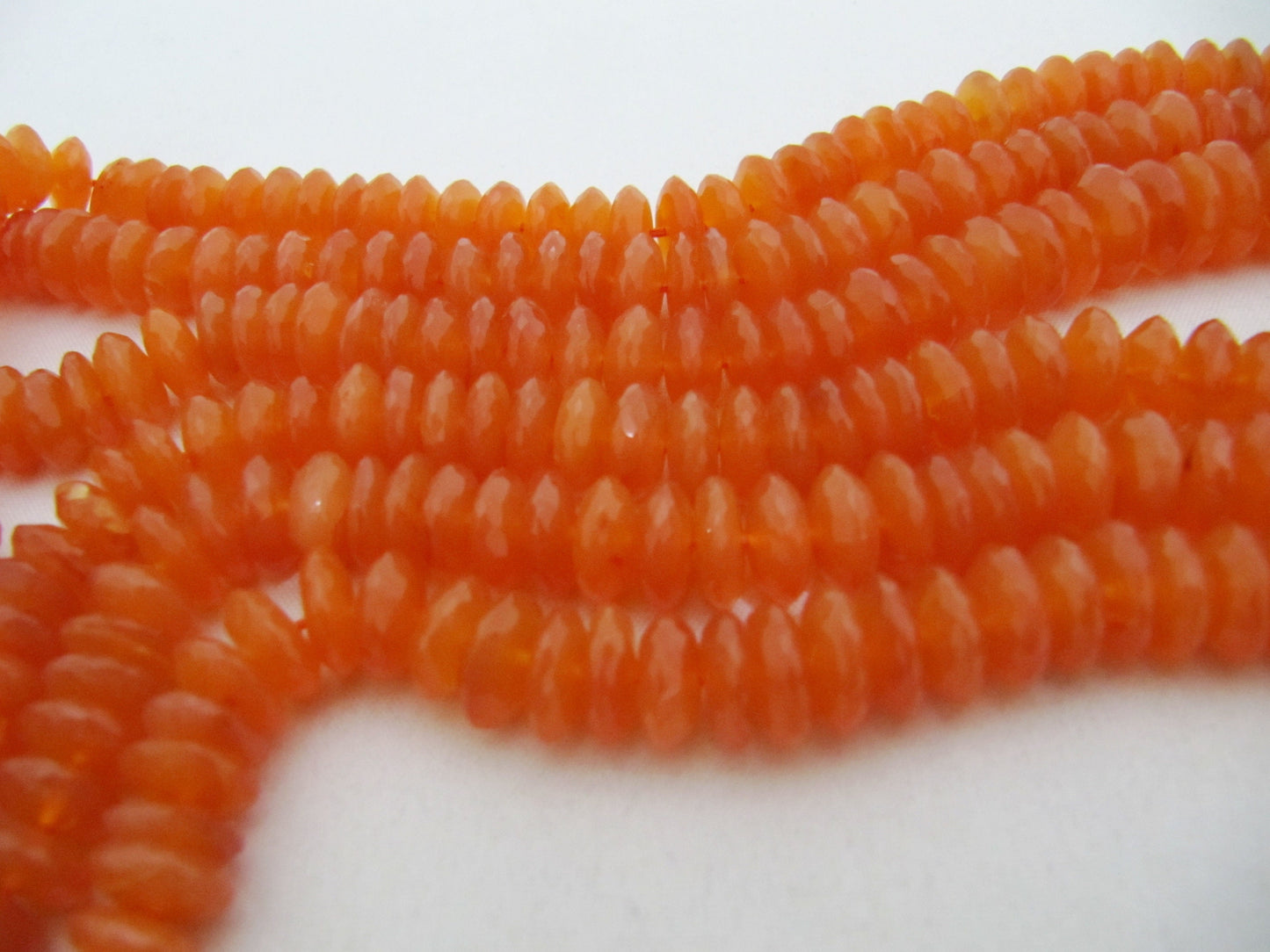 Natural Carnelian German Cut Rondelle Faceted Beads 8to12 mm Strand 8 inches Long  Best Quality Beads Graduated Beads Wholesale Price