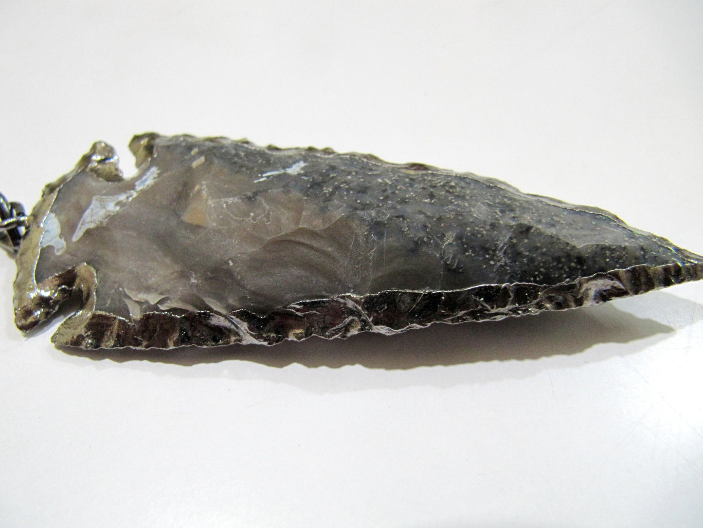 2 Piece Set Natural Jasper Black Oxidized Electroplated Edge Single Loop Arrowhead Connector Charms Pendant Size 4 to 5 Inches Long
