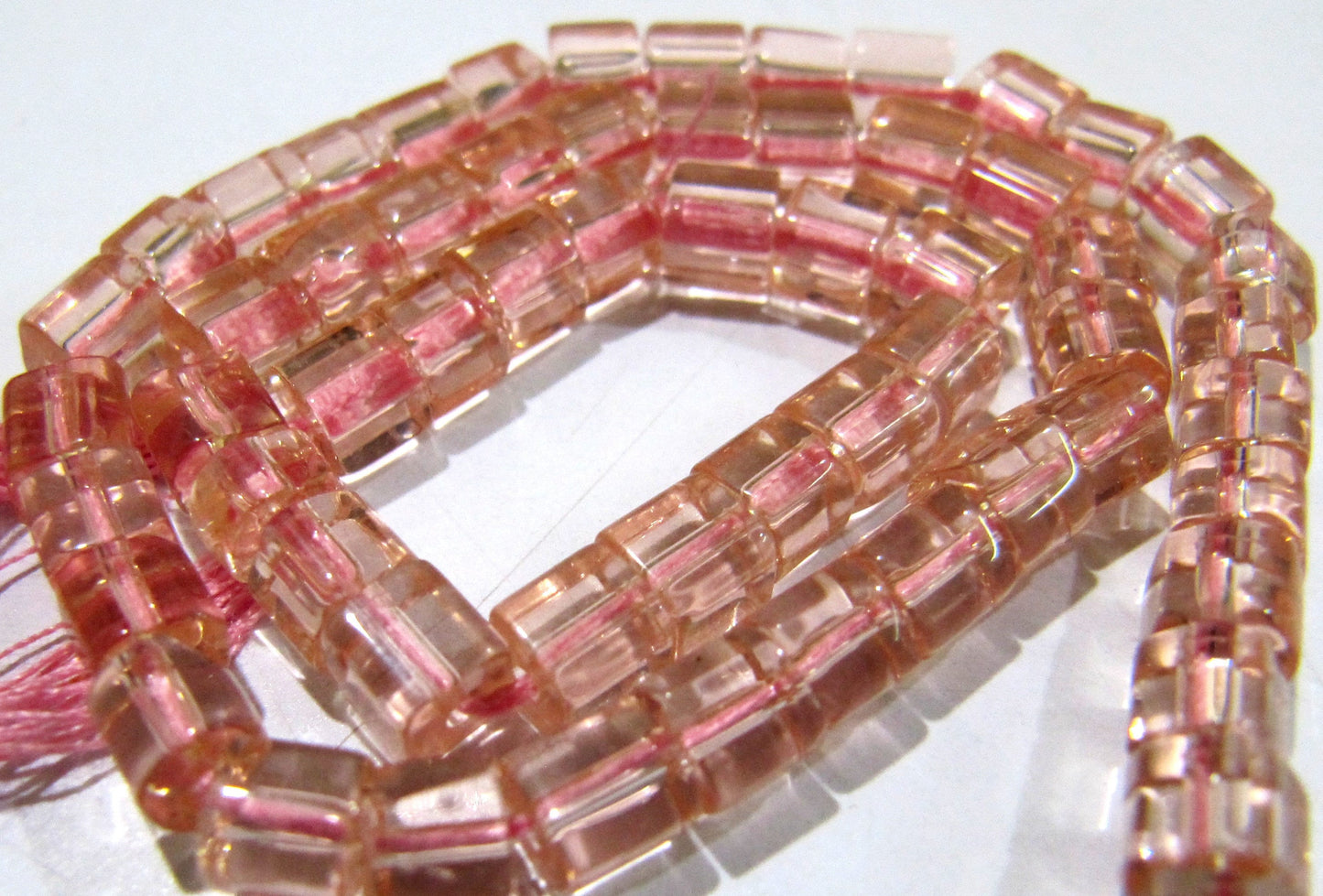 AAA Quality Rose Quartz Cube Beads 5mm Size Smooth Box Shape Beads Length 10 inches long Hydro Quartz Beads Wholesale Prices