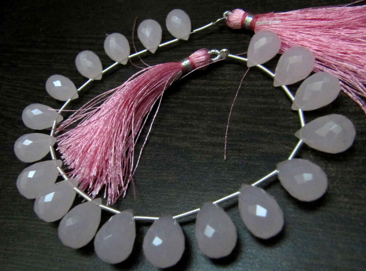 Rose Quartz  Tear Drop Shape 10x14mm Faceted Hydro Quartz Top Quality Briolette Beads Jewelry Making Beads Strand 8Inches Sold Per Strand