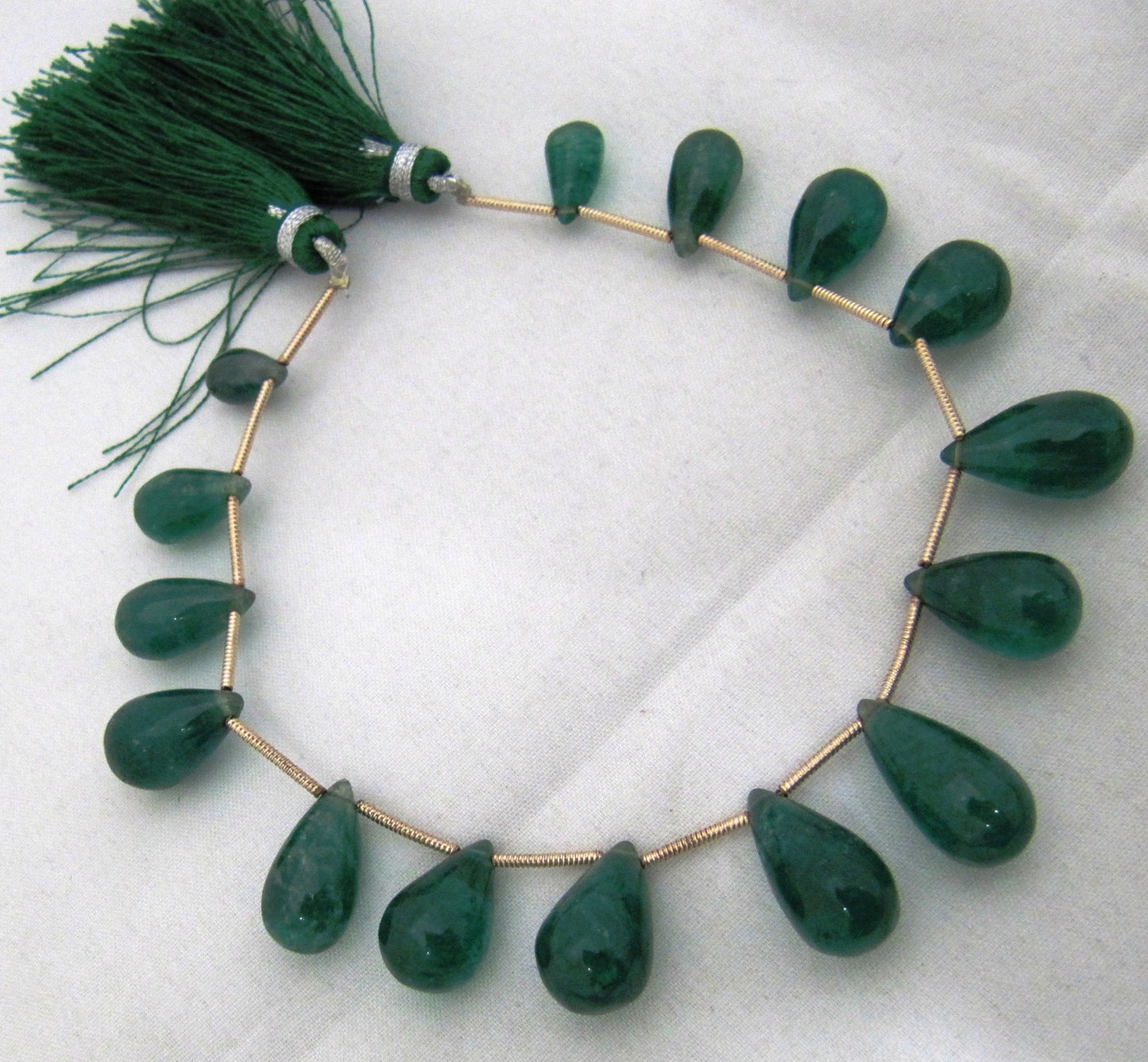 15 Loose Beads Emerald Drops, Emerald Plain Smooth Drops Size 6x8mm to 9x14mm Beads For Jewelry Making Top Quality , Wholesale Prices