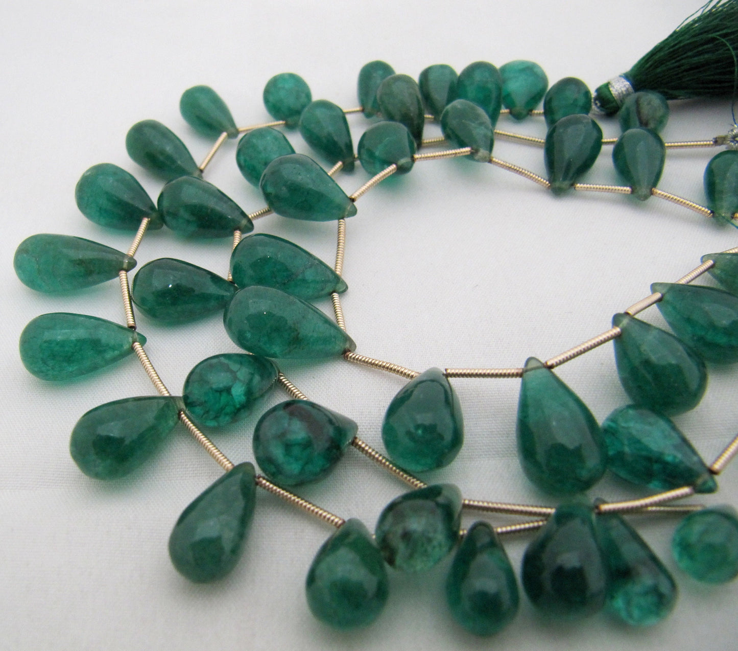 15 Loose Beads Emerald Drops, Emerald Plain Smooth Drops Size 6x8mm to 9x14mm Beads For Jewelry Making Top Quality , Wholesale Prices