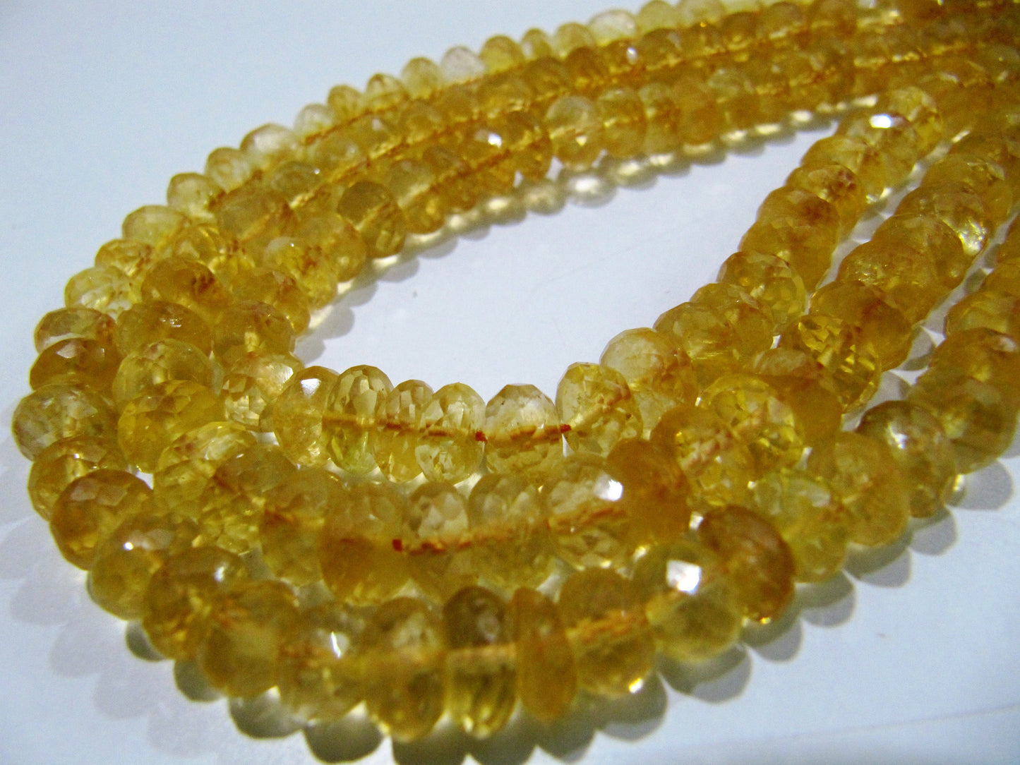 Natural Citrine Rondelle Faceted 9 to 10mm Beads Strand 8 inches long Gemstone Top Quality beads Wholesale Prices Jewelry making best beads