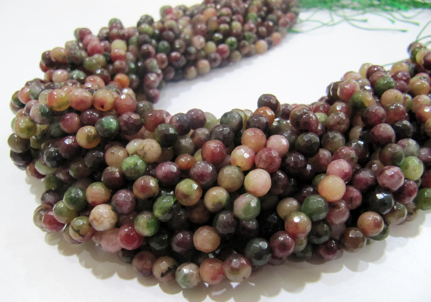 Natural Genuine Ruby Zoisite Round Faceted Beads Size 6mm Size Strand 8 inches Far Size top quality Gemstone Beads Jewelry Making Beads