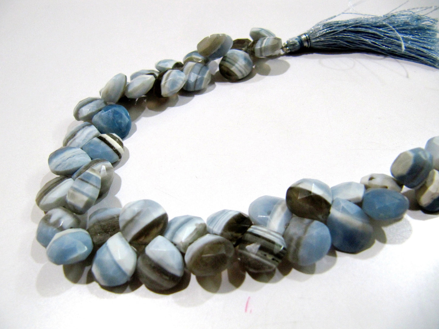 Natural Boulder Opal Heart Shape Briolette Beads  Size 10-12mm Strand 8 inch long approximately 40 Beads per Strand