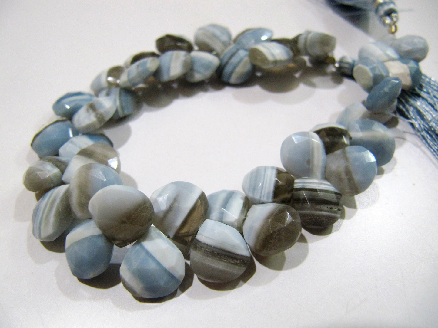 Natural Boulder Opal Heart Shape Briolette Beads  Size 10-12mm Strand 8 inch long approximately 40 Beads per Strand