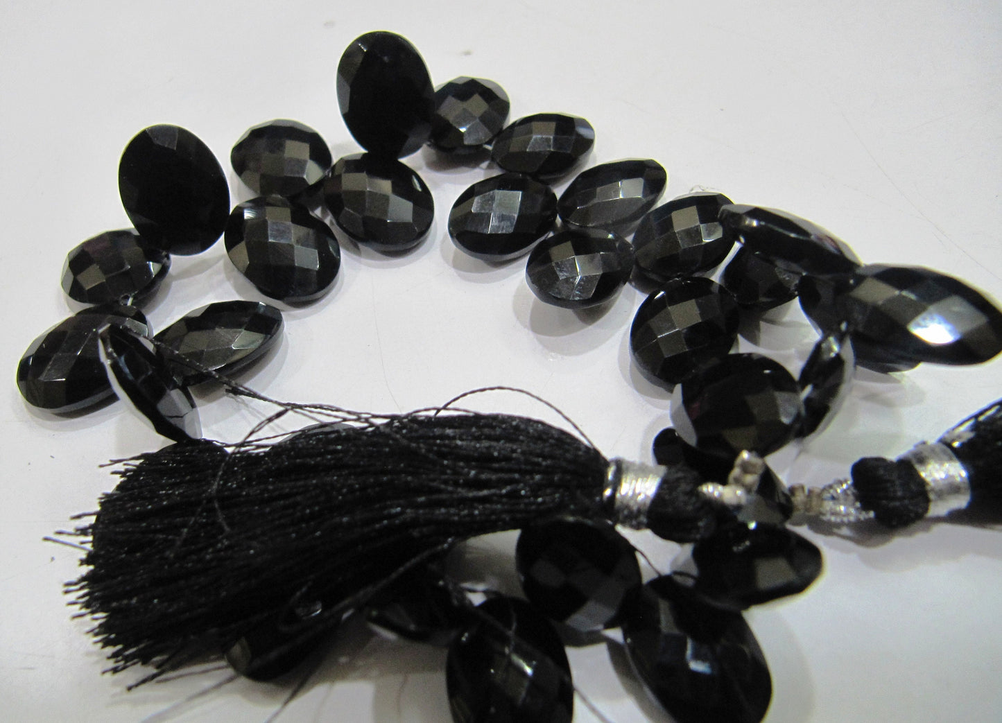 Genuine Black Spinel beads Oval Shape Size 10x14mm to 12x16mm, Faceted Oval beads,8 inch Strand approx. 30 to 35 beads per strand