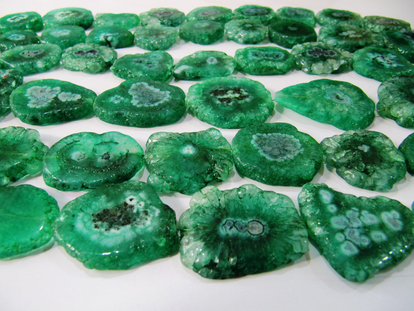 Awesome Green  Solar Quartz Beads Size 25mm  Fancy Shape Strand Length 10 Inches Long For Jewelry Making Beads Wholesale Prices