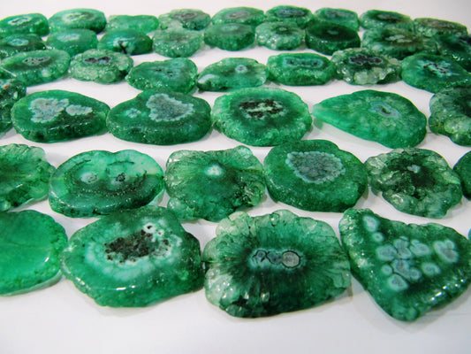 Awesome Green  Solar Quartz Beads Size 25mm  Fancy Shape Strand Length 10 Inches Long For Jewelry Making Beads Wholesale Prices