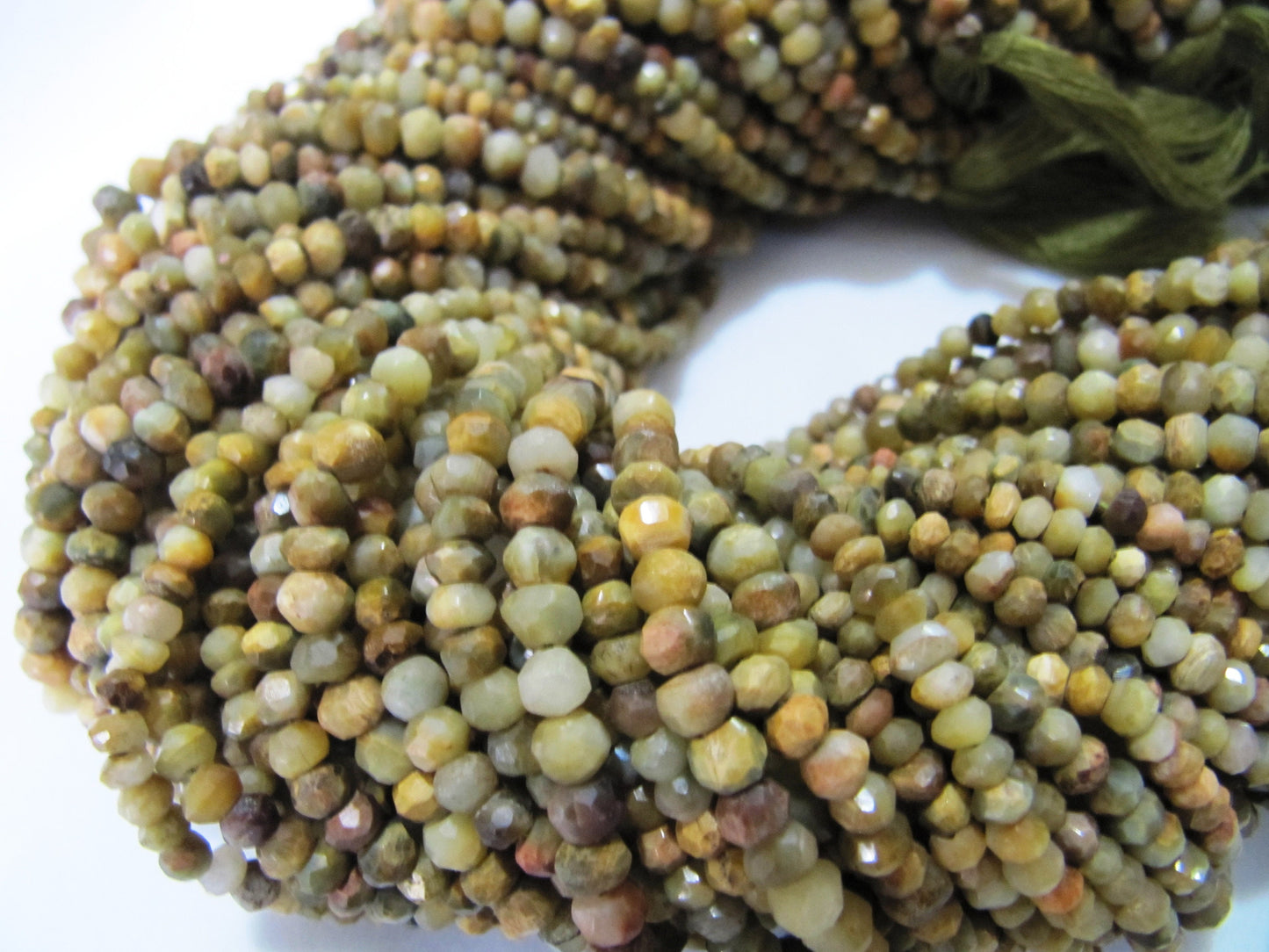 Natural Cat's Eye Rondelle Faceted 3-4mm Gemstone Beads Strand 13 inches long Top Quality Jewelry Making Beads Wholesale Prices