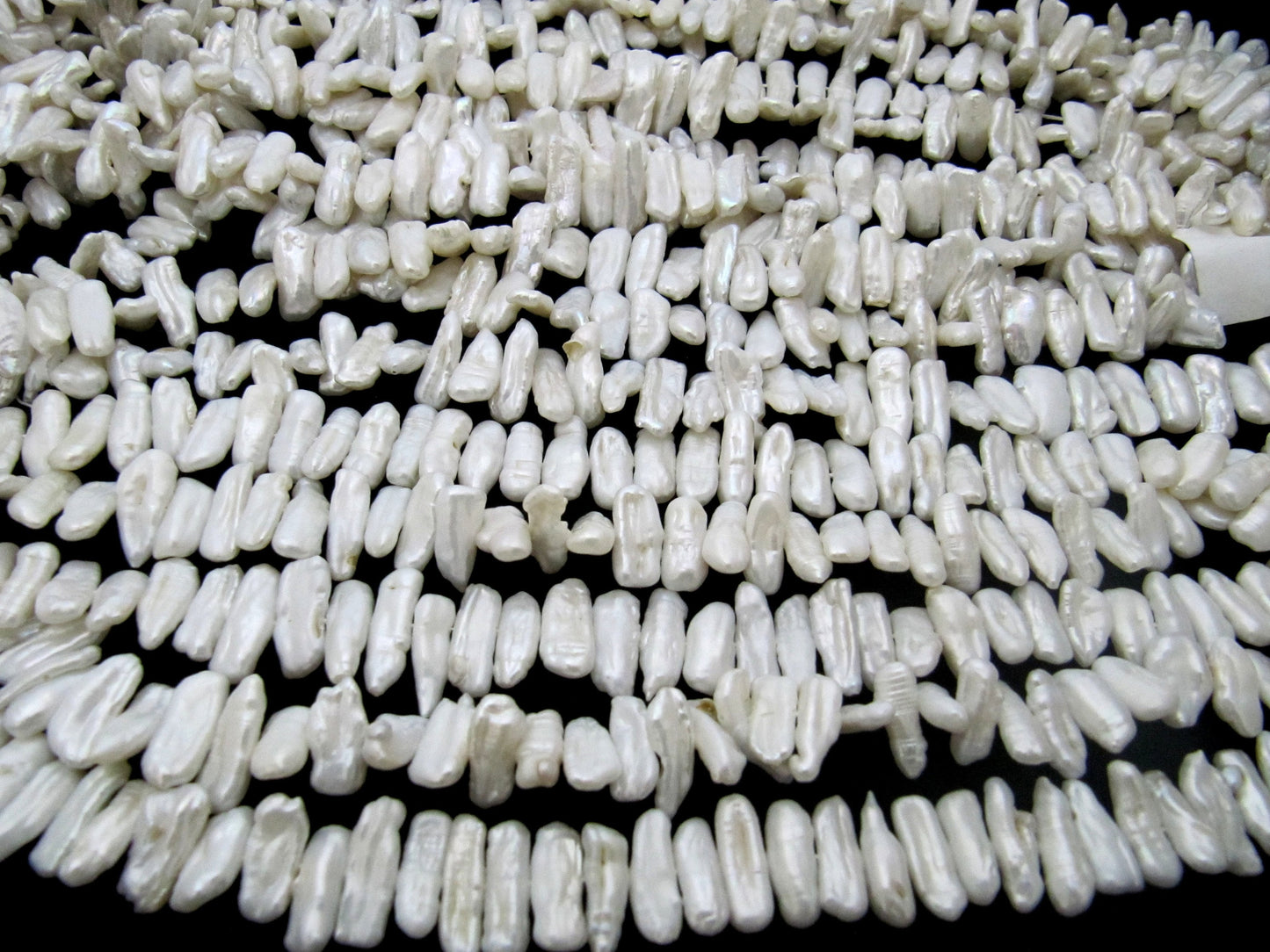 Natural White Biwa Pearl Beads Genuine Pearl Beads Fancy Shape approx.16to20mm Beads 34 Inches long High Quality Beads Wholesale prices