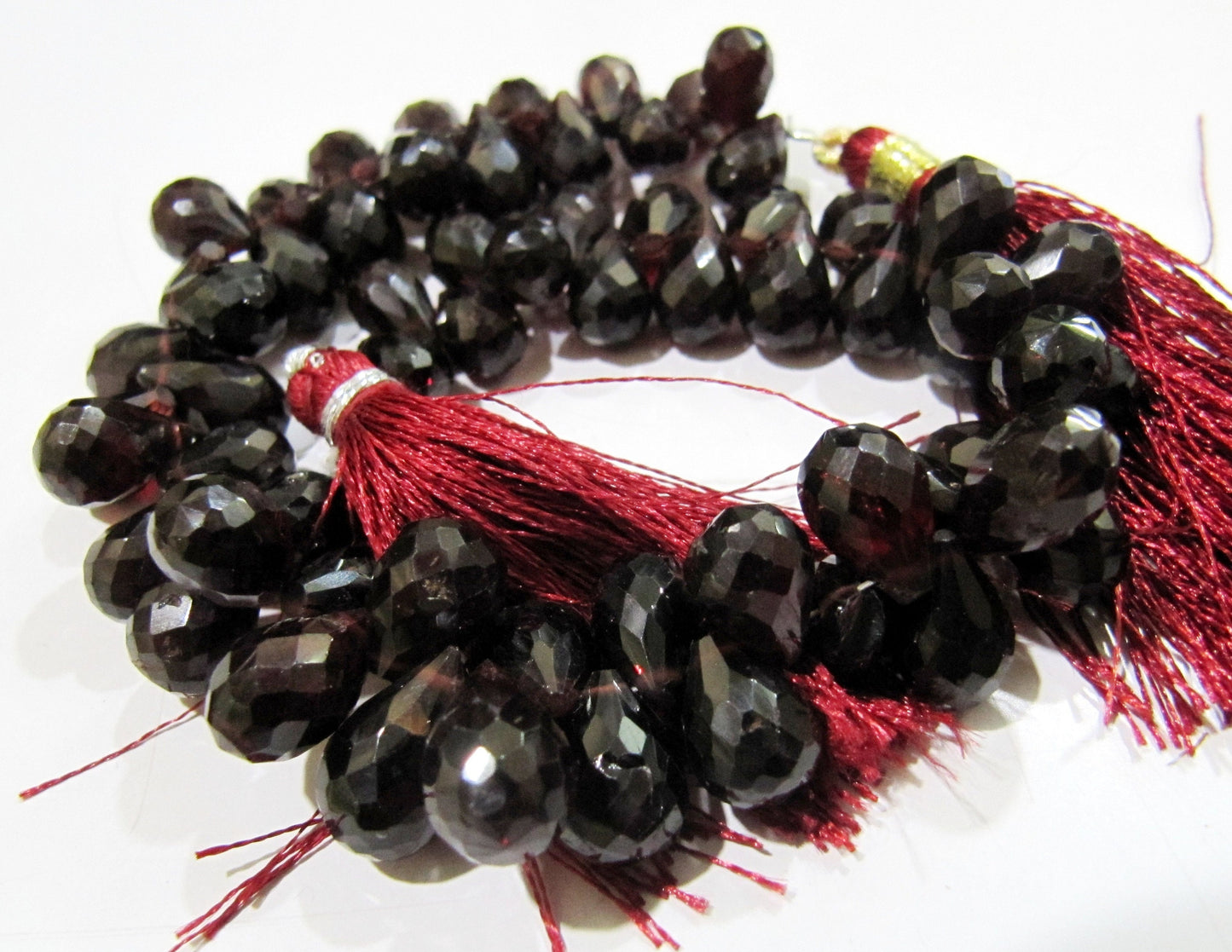 Natural Mozambique Garnet Teardrop Shape Beads Top Quality Natural Garnet Faceted Tear drop Beads  5x7mm Briolette  strand 8 inches