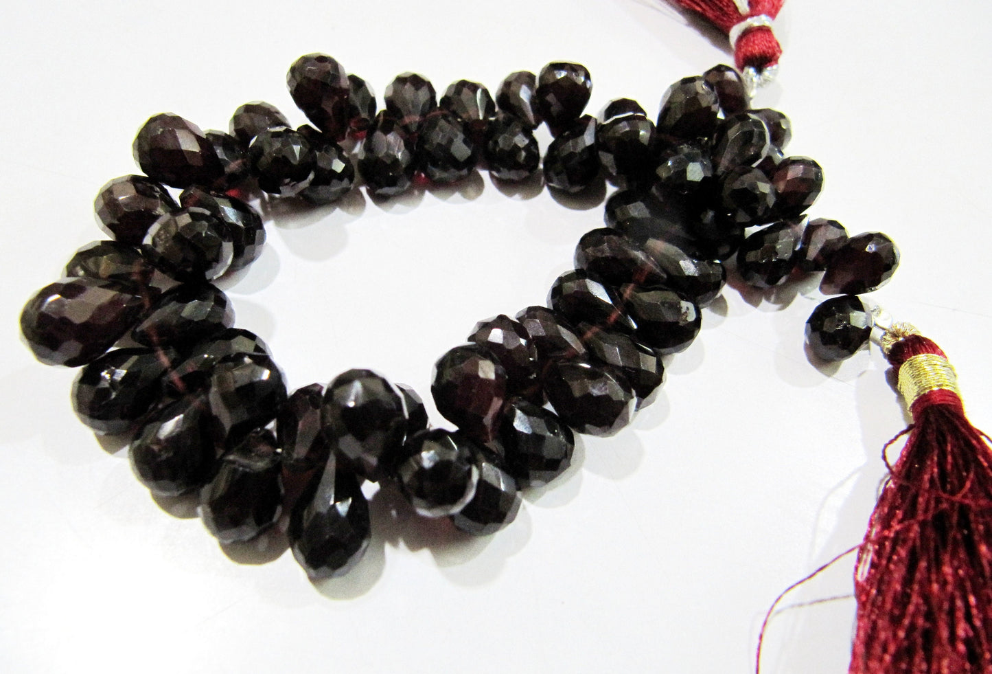 Natural Mozambique Garnet Teardrop Shape Beads Top Quality Natural Garnet Faceted Tear drop Beads  5x7mm Briolette  strand 8 inches