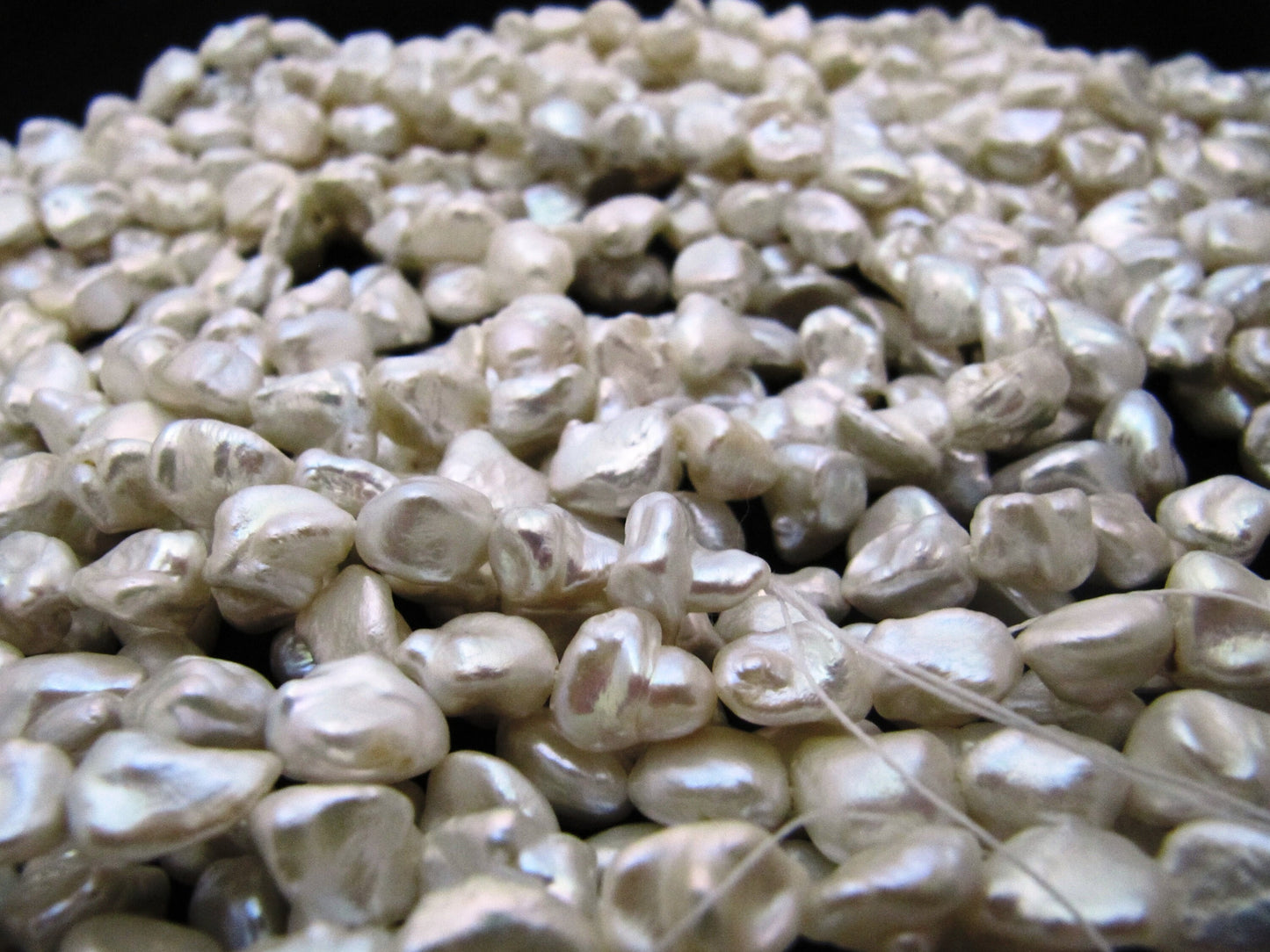 Natural Genuine Pearl Tumble 8-9mm Beads Strand 16 inches Long Fancy Shape Nugget beads, Sold per strand