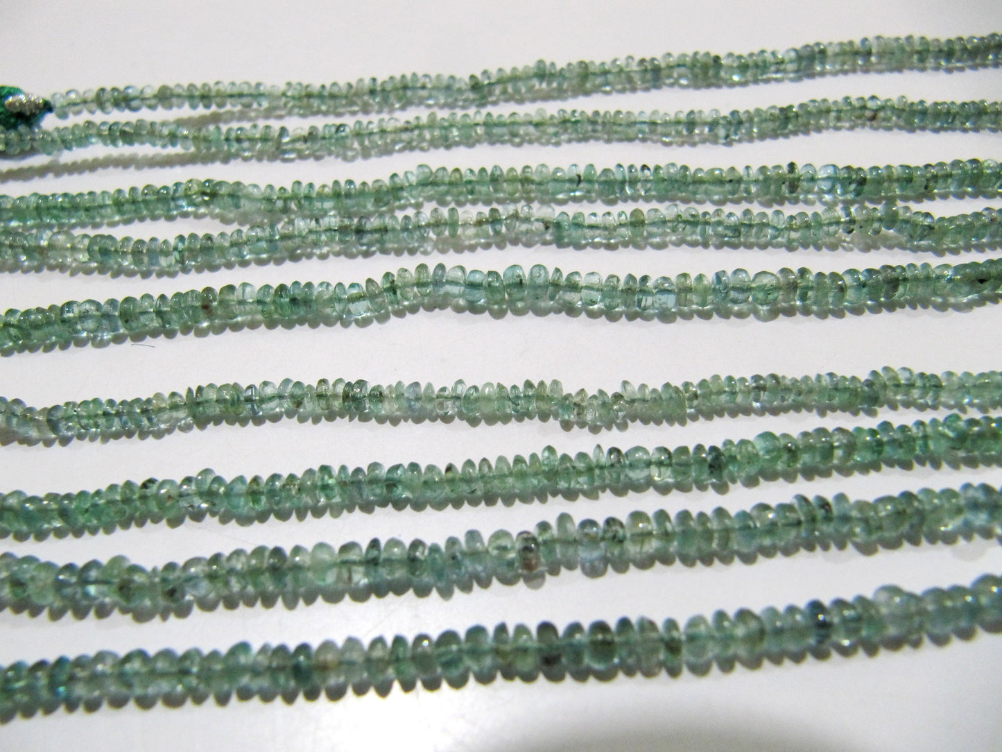 Natural Emerald Rondelle Plain Smooth Beads 2.5-3mm strand 8 inches Zambia Mined  Precious Untreated Genuine Emerald Birth Stones