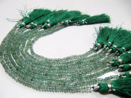 Natural Emerald Rondelle Plain Smooth Beads 2.5-3mm strand 8 inches Zambia Mined  Precious Untreated Genuine Emerald Birth Stones
