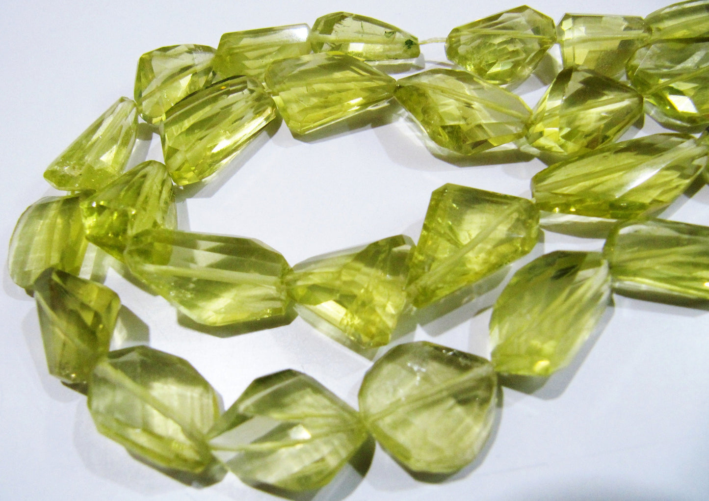 10 Loose Beads- Top Quality Natural Lemon Quartz Laser Cut Tumbled Beads / Faceted Lemon Quartz Fancy Shape Gemstone Beads / 11 to 25mm Size