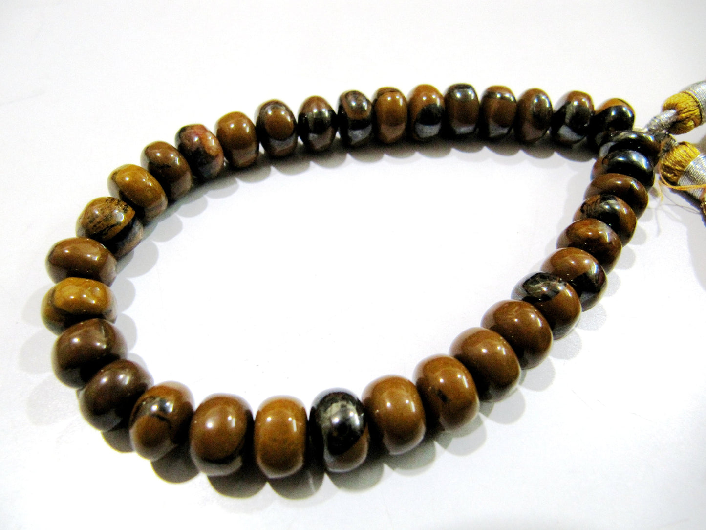 Extremely High Quality Natural Genuine Tiger Eye Plain Rondelle Beads / Smooth Rondelle Beads 8-9mm Size Sold per Strand 8 inch long