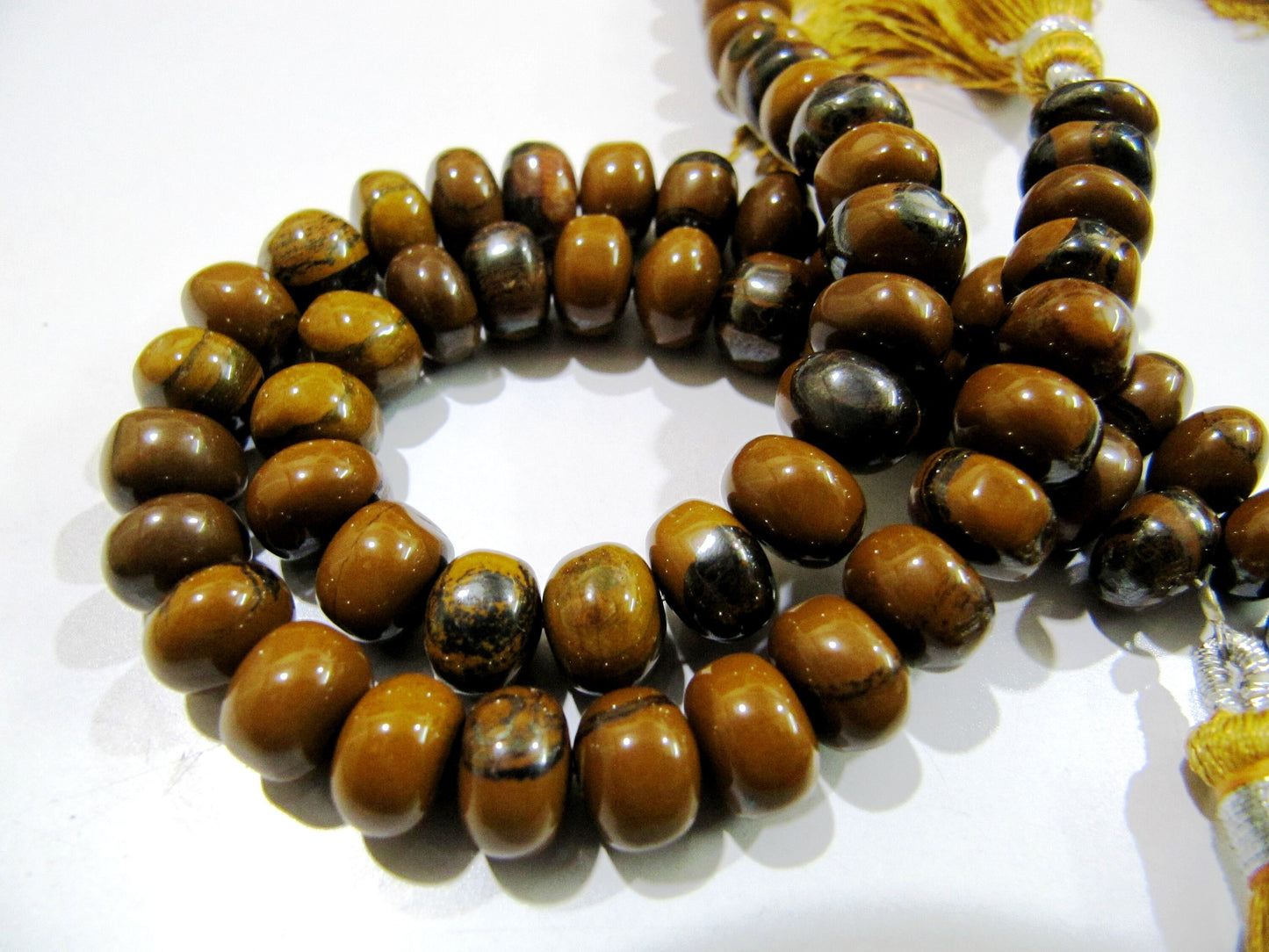 Extremely High Quality Natural Genuine Tiger Eye Plain Rondelle Beads / Smooth Rondelle Beads 8-9mm Size Sold per Strand 8 inch long