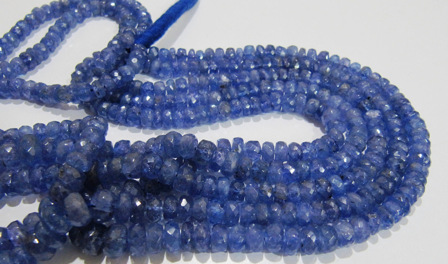Natural Tanzanite Rondelle Faceted Beads 5mm to 7mm Size,Strand 8 inches long, Very Good Quality Beads, Best Color Jewelry Making Gemstone