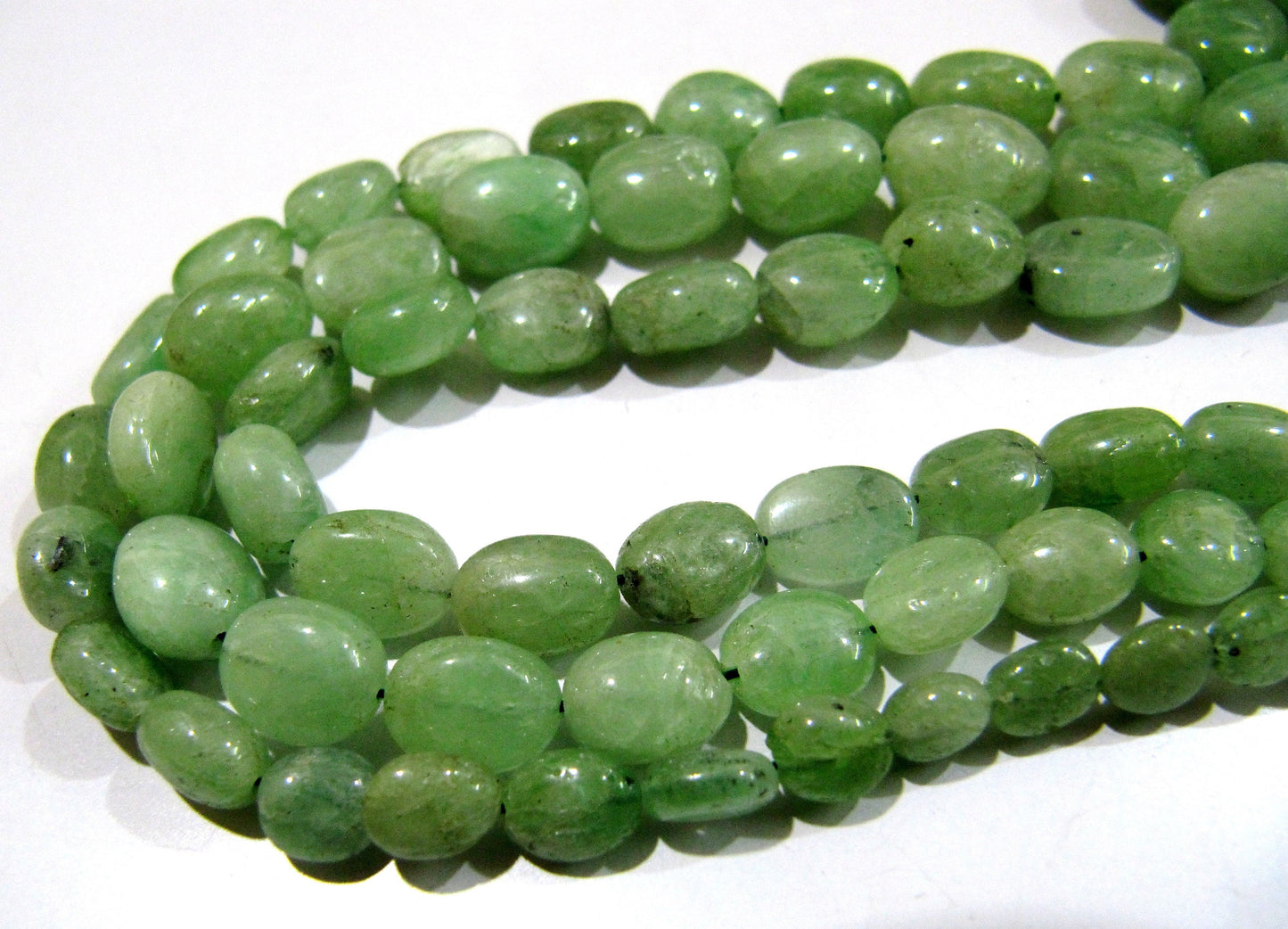 AAA Quality Natural Emerald Smooth Beads / Genuine Plain Oval Shape Emerald BeadsSize 5x7mm to 12x16mm Strand 8 inches long Gemstone Beads