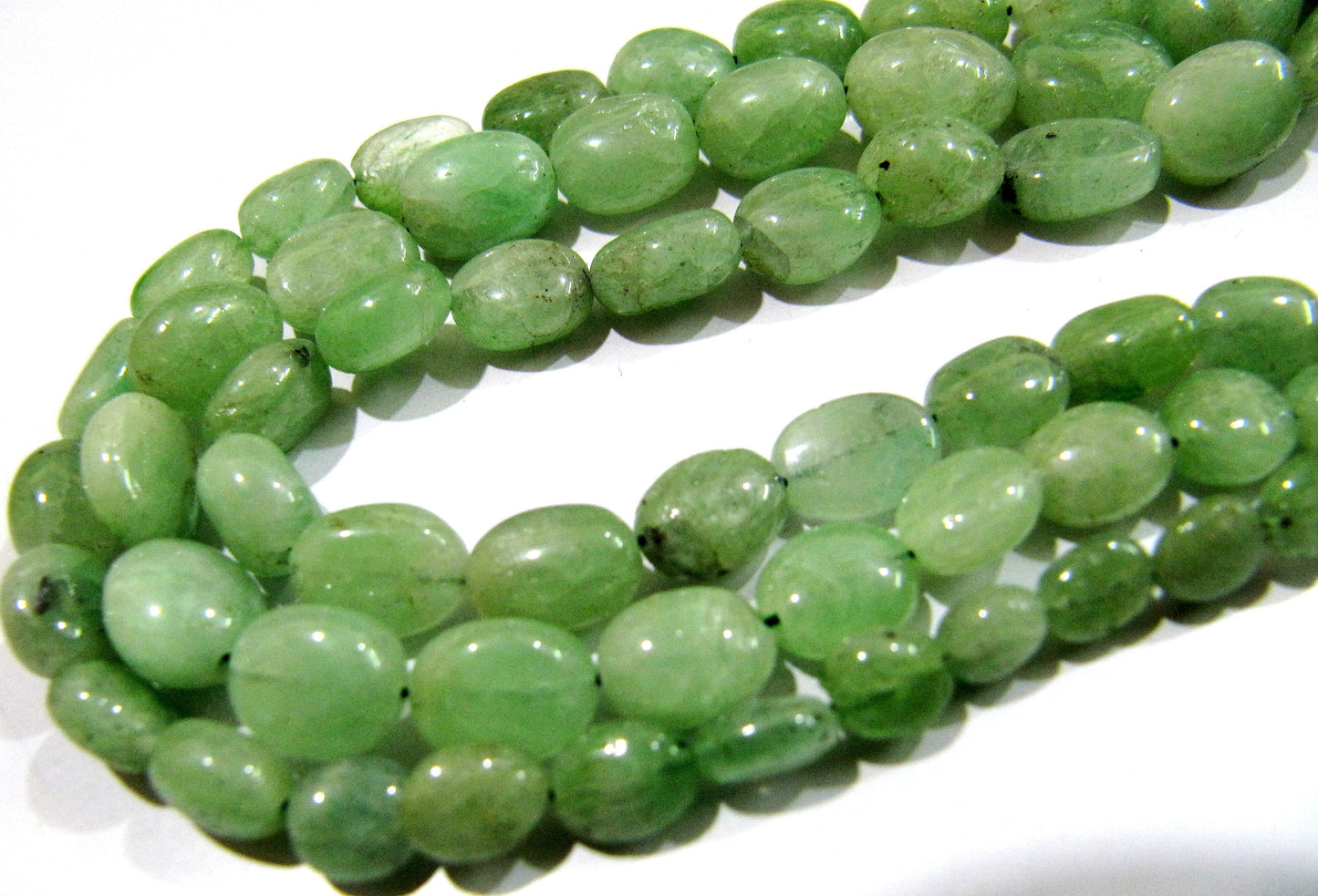 AAA Quality Natural Emerald Smooth Beads / Genuine Plain Oval Shape Emerald BeadsSize 5x7mm to 12x16mm Strand 8 inches long Gemstone Beads