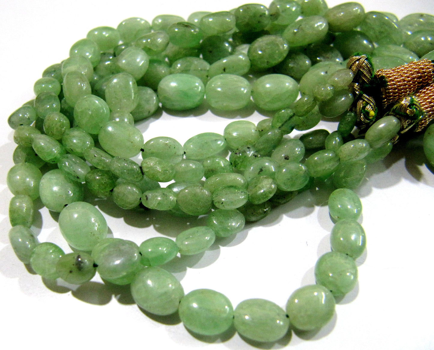 AAA Quality Natural Emerald Smooth Beads / Genuine Plain Oval Shape Emerald BeadsSize 5x7mm to 12x16mm Strand 8 inches long Gemstone Beads