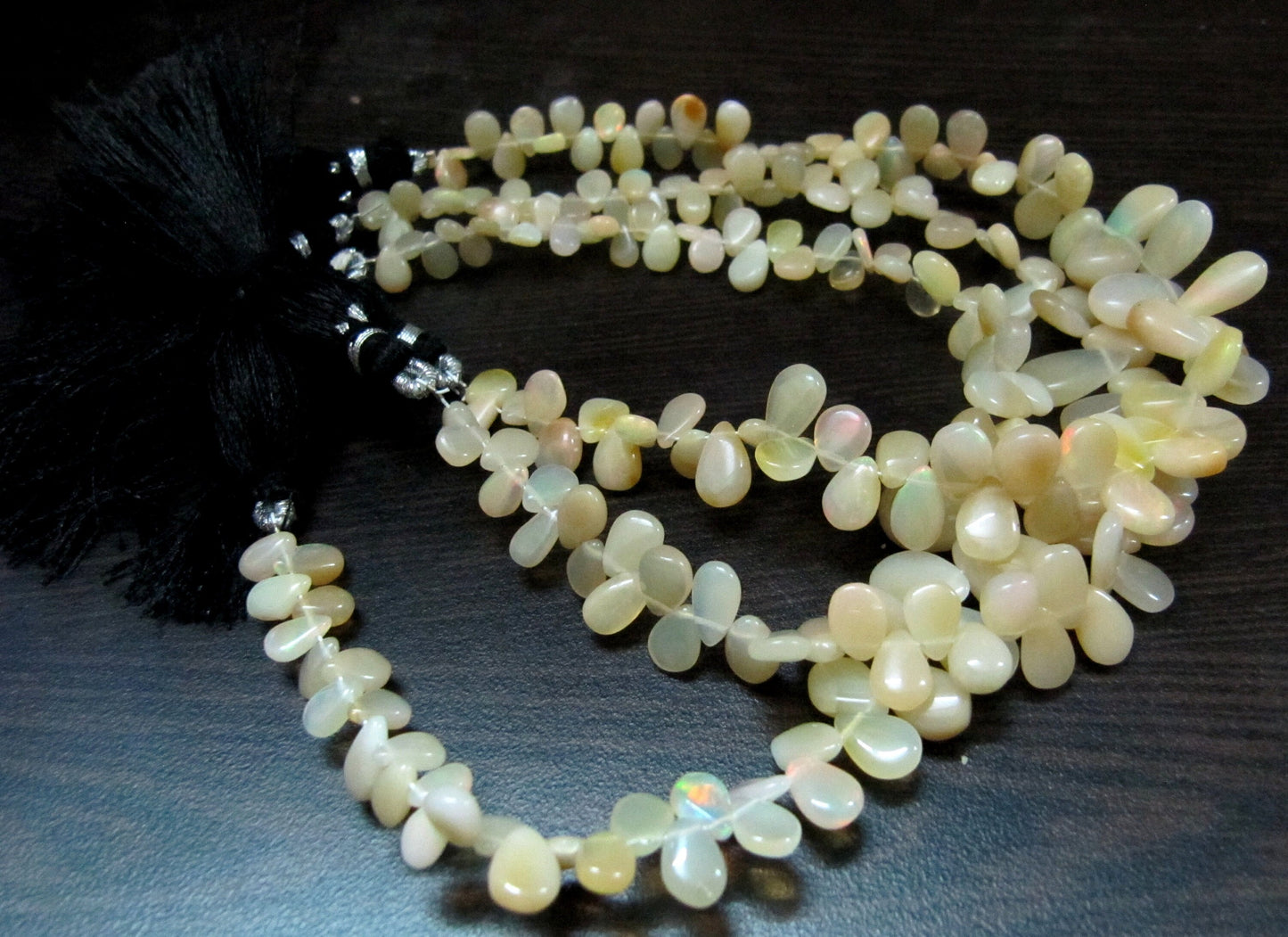 Best Quality Natural Ethiopian Welo Opal Beads,Size of Beads 4x5mm to 8x12mm Smooth Pear Drop Briolette Beads Strand 8 inch Long,