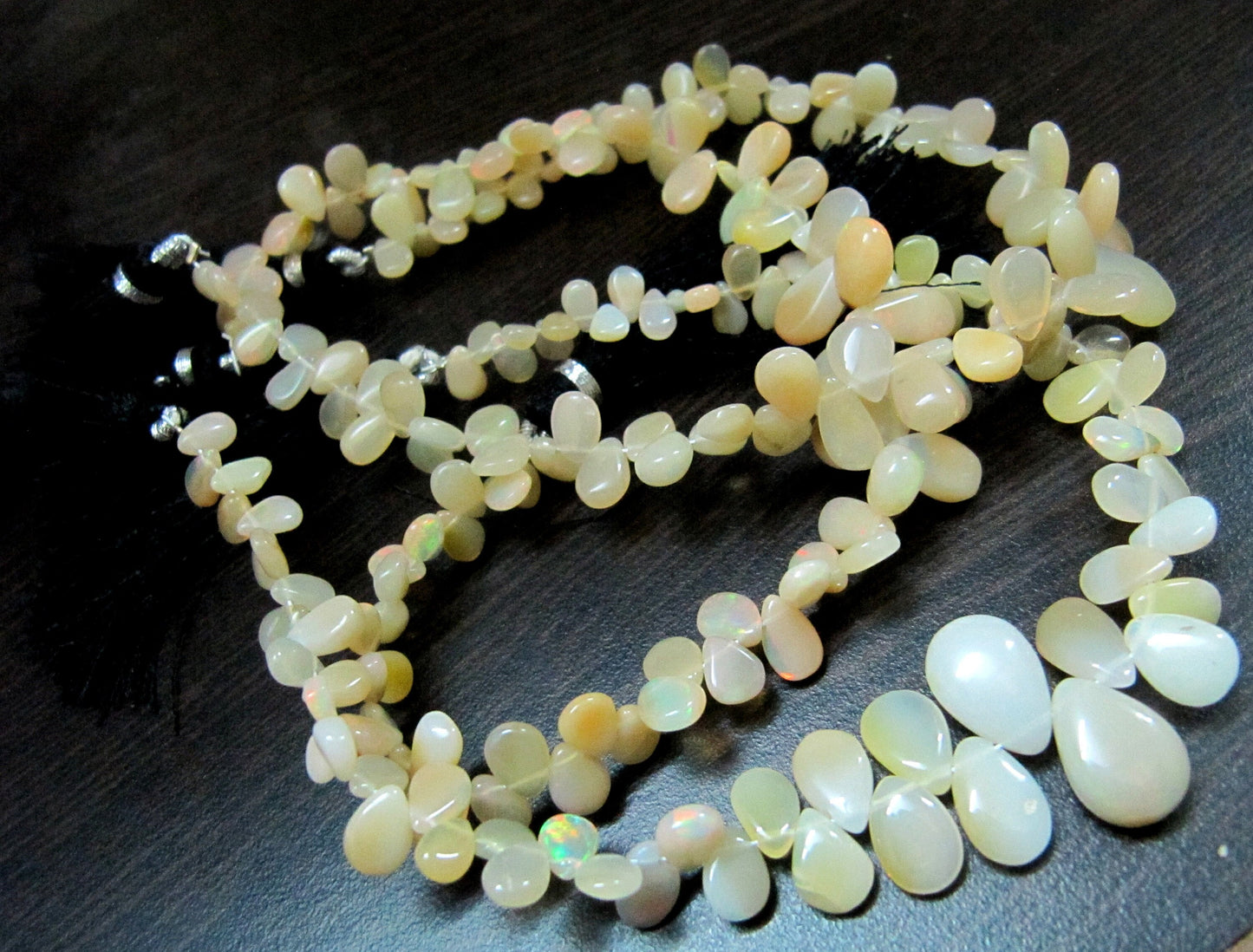 Best Quality Natural Ethiopian Welo Opal Beads,Size of Beads 4x5mm to 8x12mm Smooth Pear Drop Briolette Beads Strand 8 inch Long,