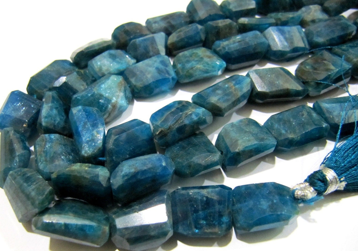 Natural Neon Apatite Laser Cut Beads / Nugget Shape Genuine Neon Apatite Beads 10x15mm to 12x17 mm / Strand 10 inch Semi Precious Gemstones
