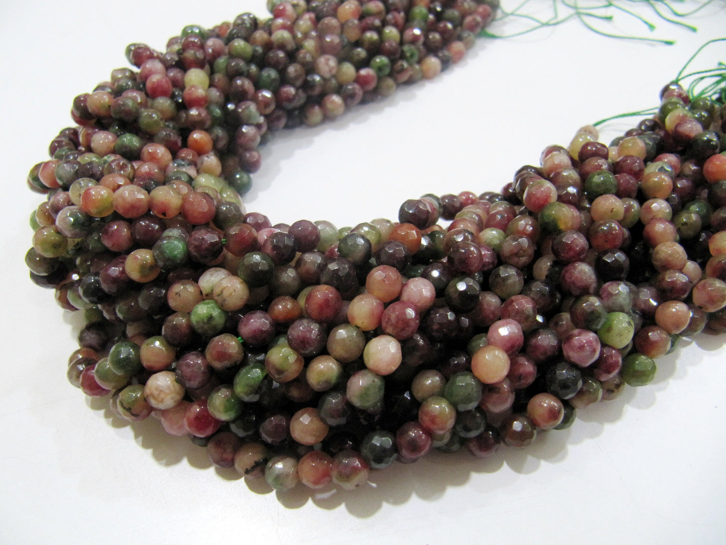 Natural Genuine Ruby Zoisite Round Faceted Beads Size 6mm Size Strand 8 inches Far Size top quality Gemstone Beads Jewelry Making Beads