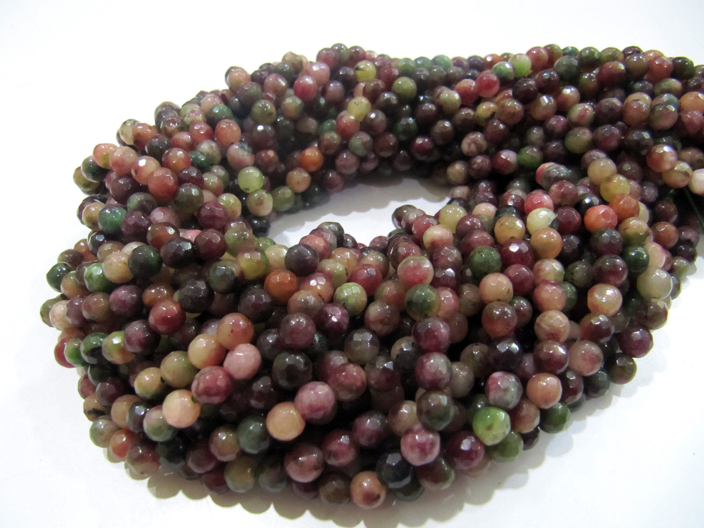 Natural Genuine Ruby Zoisite Round Faceted Beads Size 6mm Size Strand 8 inches Far Size top quality Gemstone Beads Jewelry Making Beads