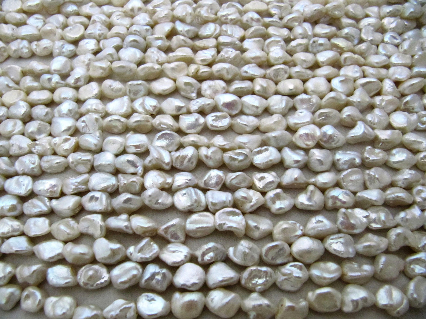 Natural Genuine Pearl Tumble 8-9mm Beads Strand 16 inches Long Fancy Shape Nugget beads, Sold per strand