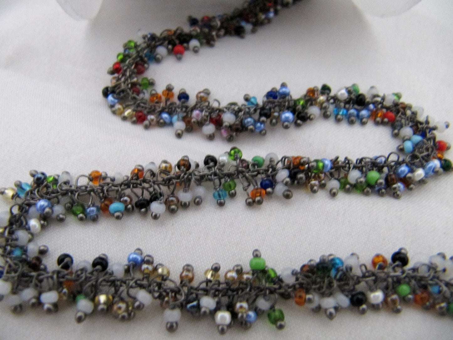 Multi Color Quartz Smooth Grape Beaded 2mm Cluster Chain. Wire Wrapped Angoori Chain Wholesale Prices Handmade Dangling Chain Sold per foot