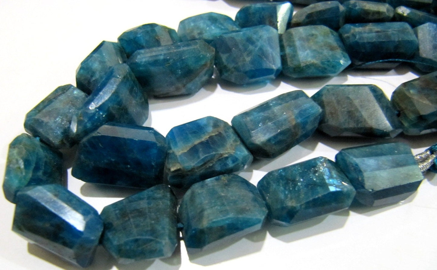 Natural Neon Apatite Laser Cut Beads / Nugget Shape Genuine Neon Apatite Beads 10x15mm to 12x17 mm / Strand 10 inch Semi Precious Gemstones