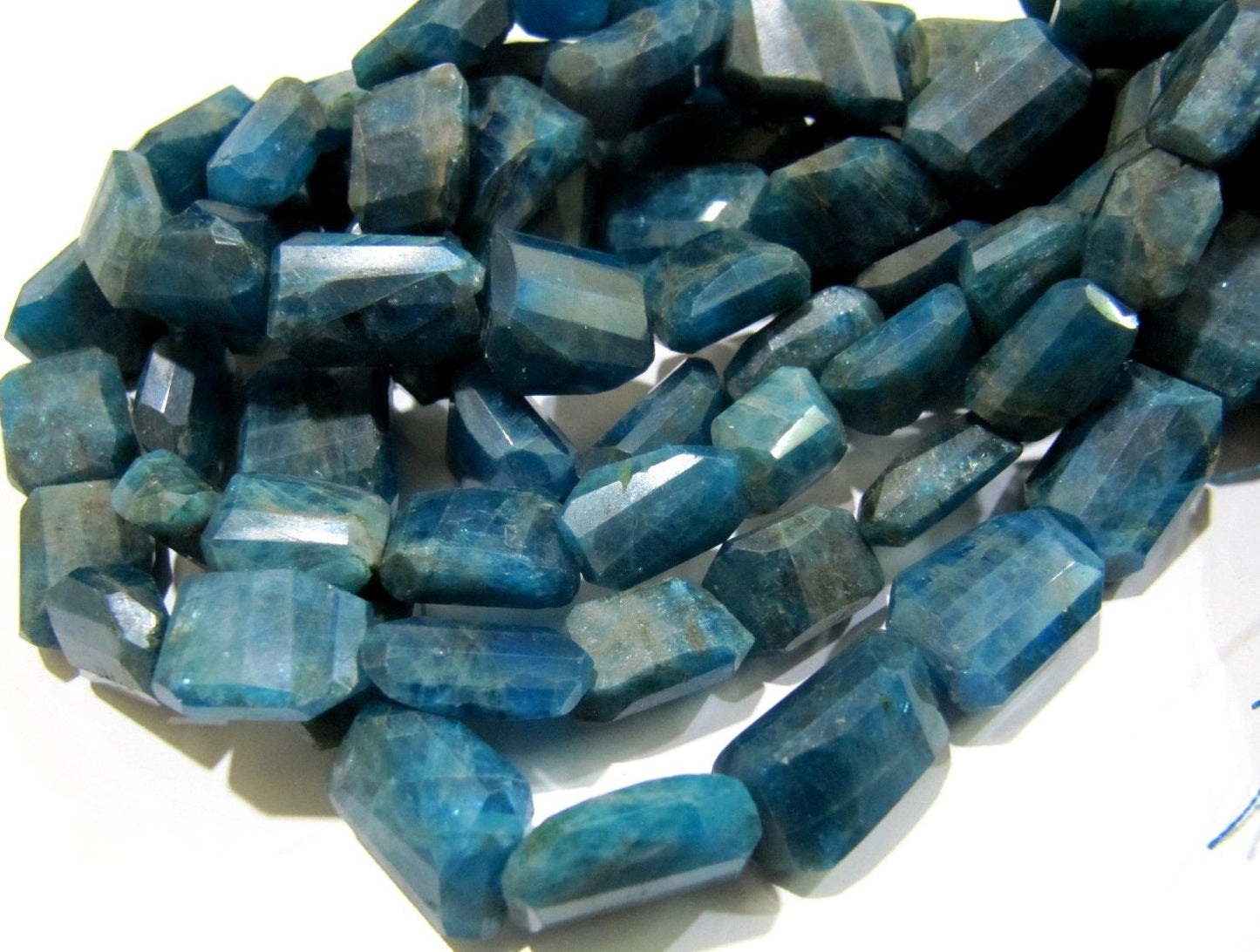 Natural Neon Apatite Laser Cut Beads / Nugget Shape Genuine Neon Apatite Beads 10x15mm to 12x17 mm / Strand 10 inch Semi Precious Gemstones