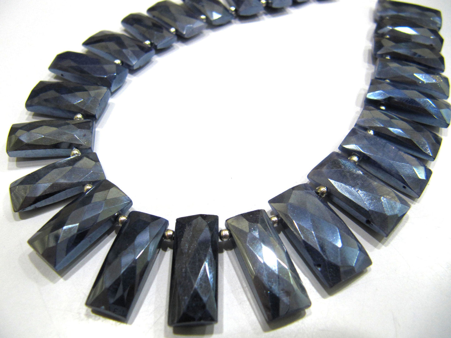 Natural Moonstone Silver AB Mystic Coated Rectangle Shape Faceted Beads 6-7mm Strand 8inch long High Quality Beads Wholesale prices