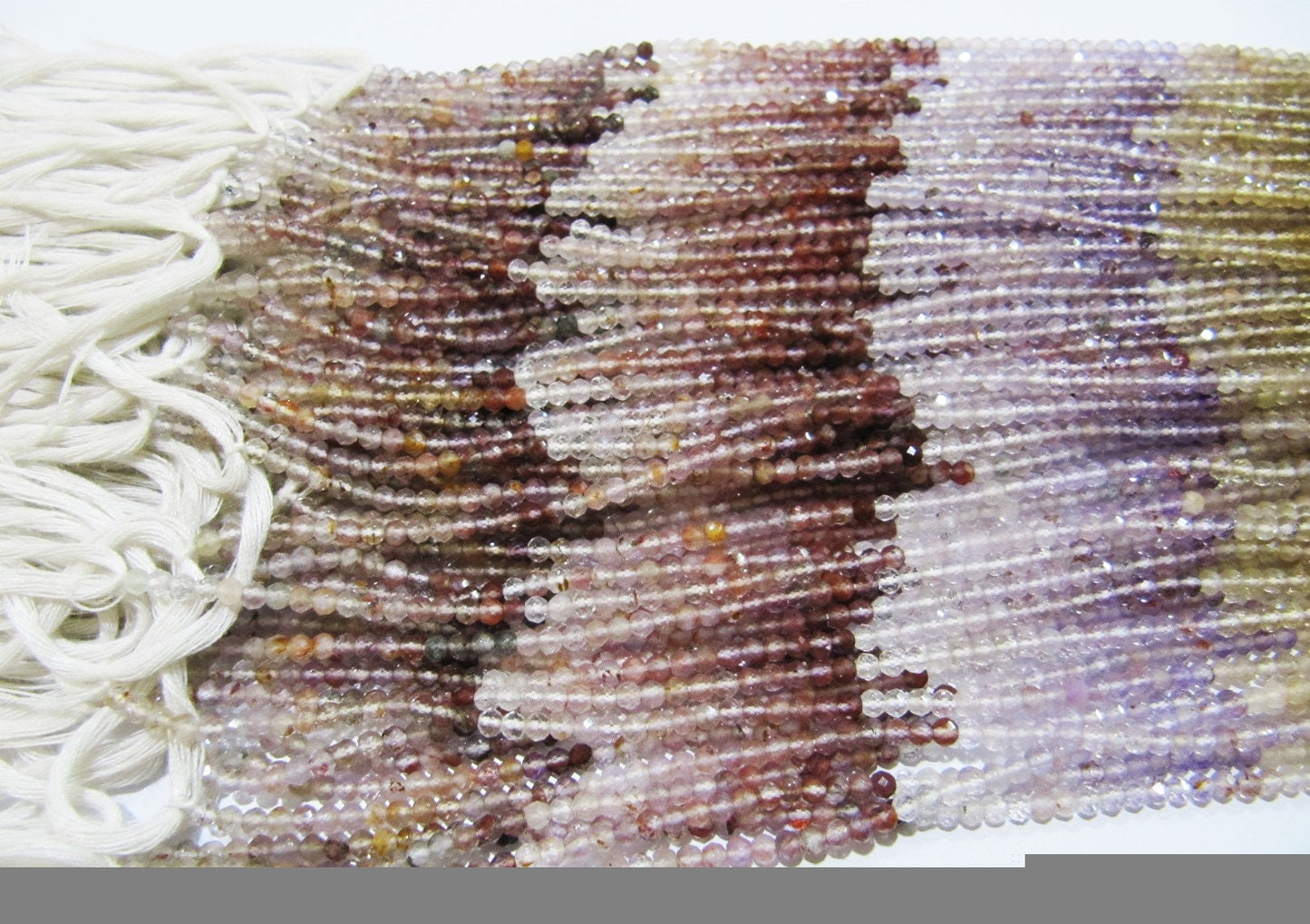 Natural Multi Rutilated Quartz 2.5 To 3mm Rondelle Faceted Beads emi Precious Multi Color Gemstones Beads Sold Per Strand 13 inch long