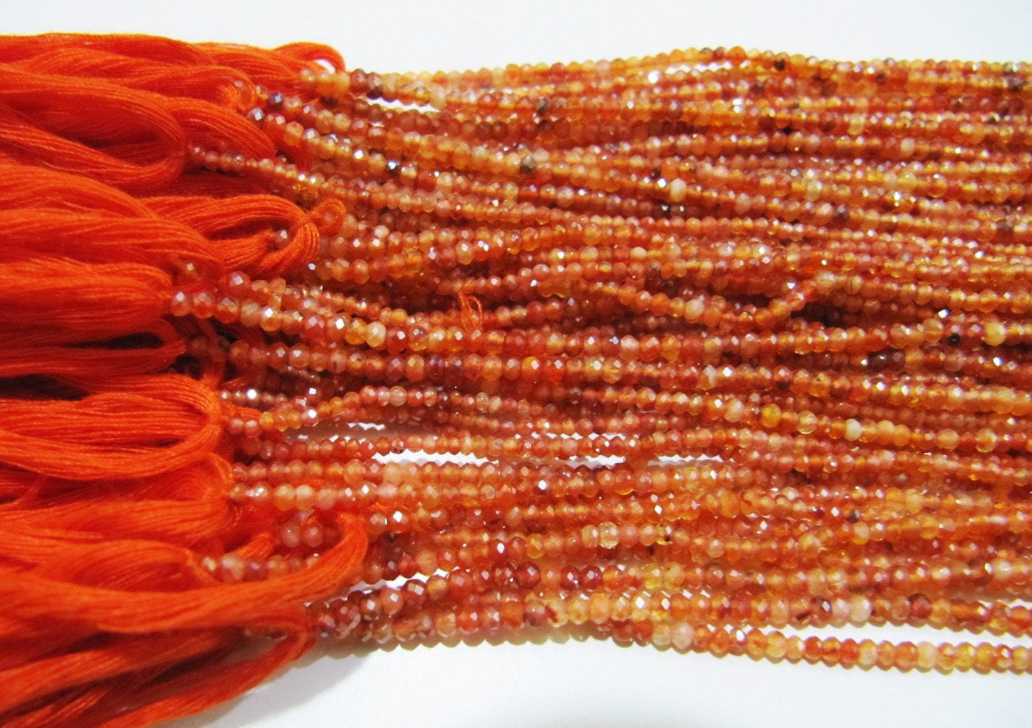 Mystic Coated Carnelian Beads Rondelle Faceted Natural Carnelian Beads 2mm Size Beads Strand 13 inch long AB Coated Beads Wholesale Prices