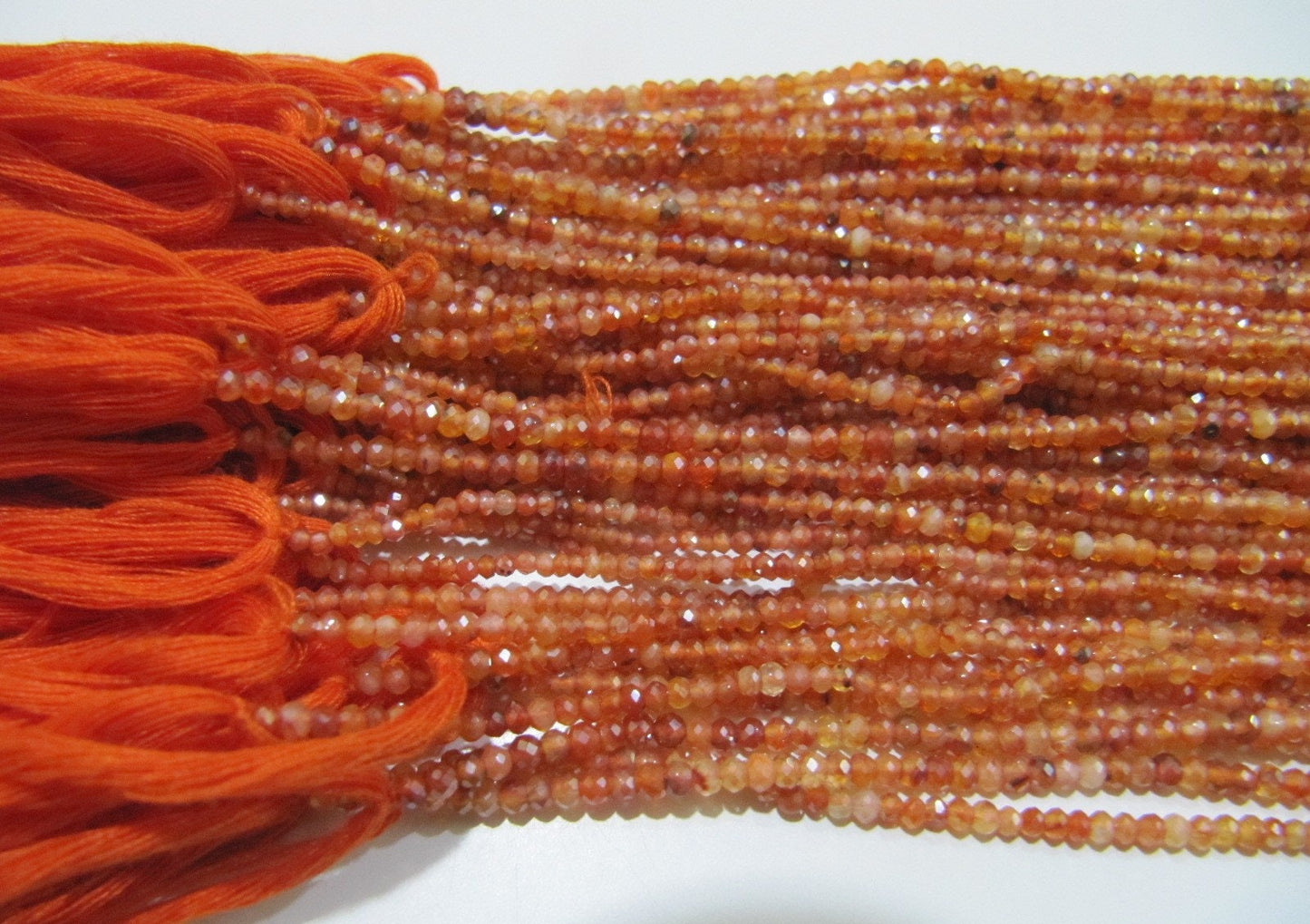 Mystic Coated Carnelian Beads Rondelle Faceted Natural Carnelian Beads 2mm Size Beads Strand 13 inch long AB Coated Beads Wholesale Prices
