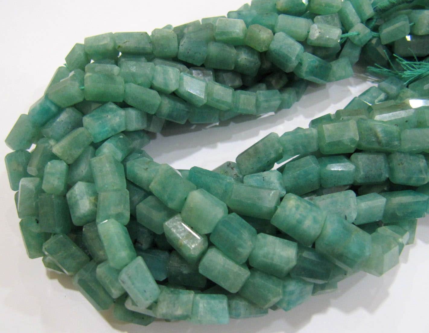 Natural Green Amazonite Nugget Shape Laser Cut Tumbled 8mm To 12mm Beads, Jewelry Making Beads Strand 8 Inches Long Sold Per Strand