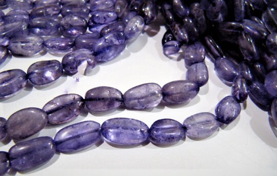 Natural Amethyst Plain Oval Nugget Beads 10 to 12 mm / Smooth Purple Amethyst Gemstone Beads / Sold per Strand 14 inch long Wholesale Rates