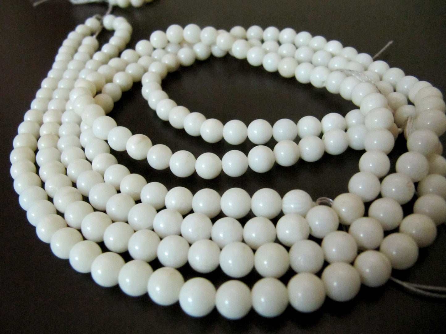 Natural White Coral Round Ball Shape Plain Smooth 6mm Beads Strand 16 Inches Long Jewelry Making Beads Sold Per Strand Wholesale Prices