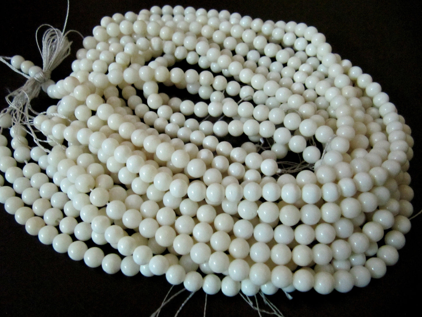 Natural White Coral Round Ball Shape Plain Smooth 6mm Beads Strand 16 Inches Long Jewelry Making Beads Sold Per Strand Wholesale Prices