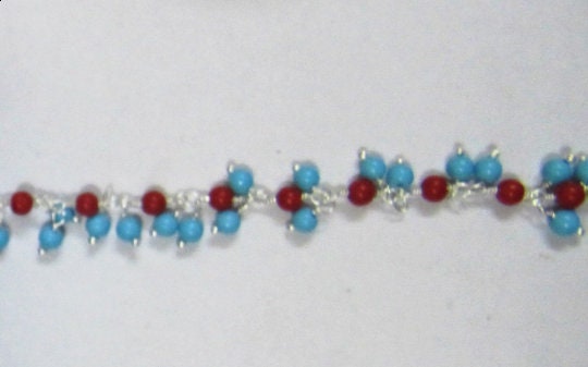 Smooth Coral Turquoise Plain Round Beads 3mm Cluster Dangling  Chain. Wire Wrap Chain Wholesale Prices Jewelry Making Quartz chain per foot