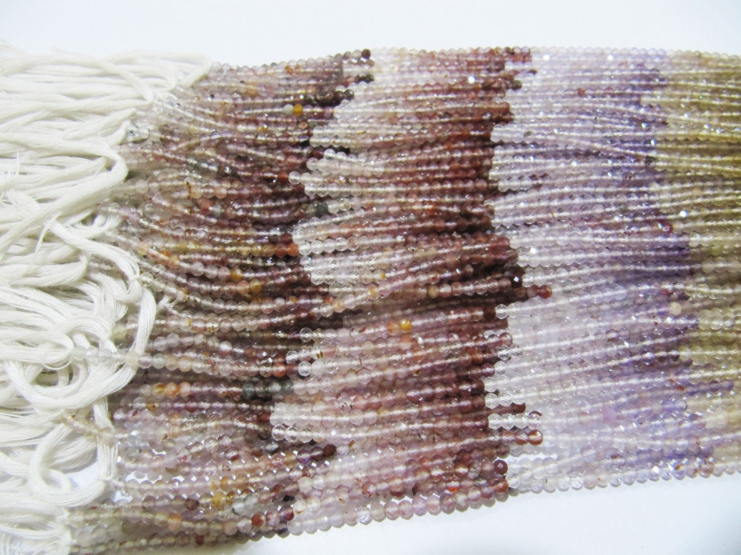 Natural Multi Rutilated Quartz 2.5 To 3mm Rondelle Faceted Beads emi Precious Multi Color Gemstones Beads Sold Per Strand 13 inch long