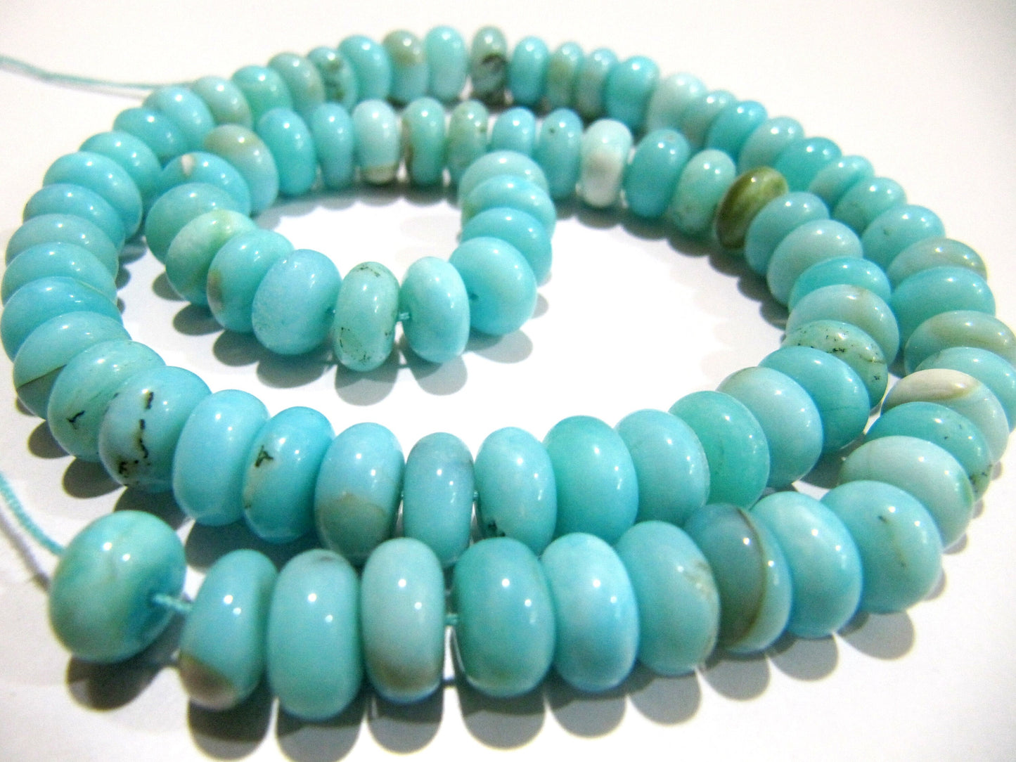 Natural Peruvian Opal Plain Smooth Rondelle Shape Beads 8-9mm best Quality Beads Strand 8 inches Long Jewelry making gemstone Beads
