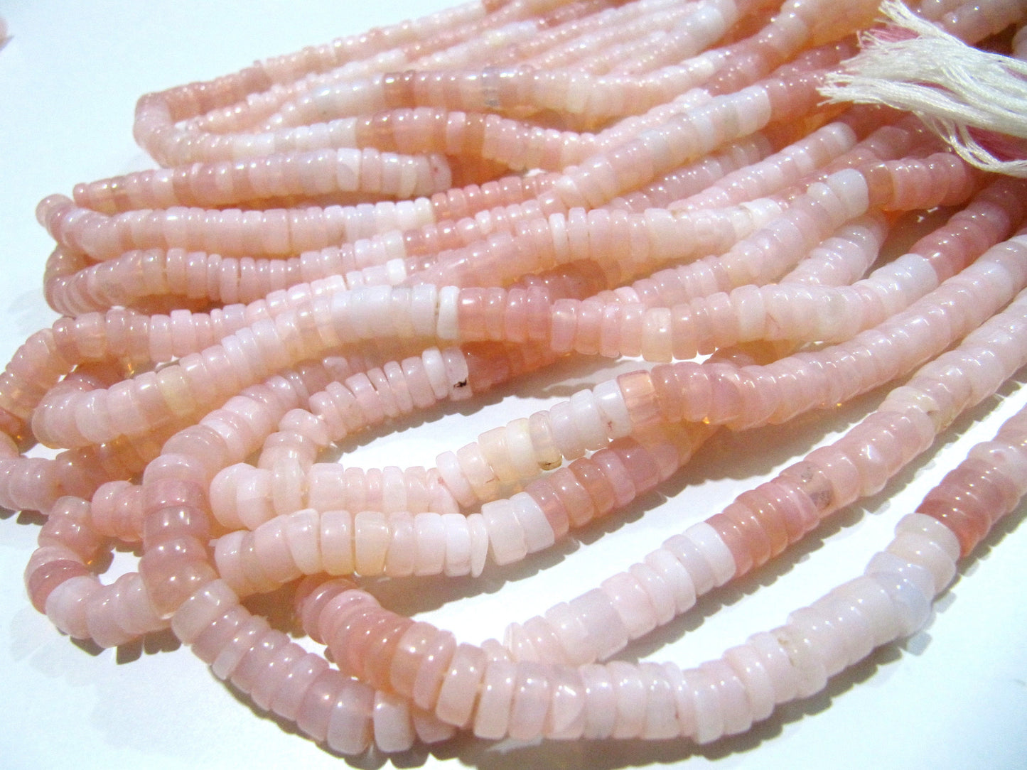Natural Peruvian Opal Rondelle Tyre  Shape Beads Pink Opal 7mm beads sold per strand 8 inches Semi Precious Gemstone Wholesale Price