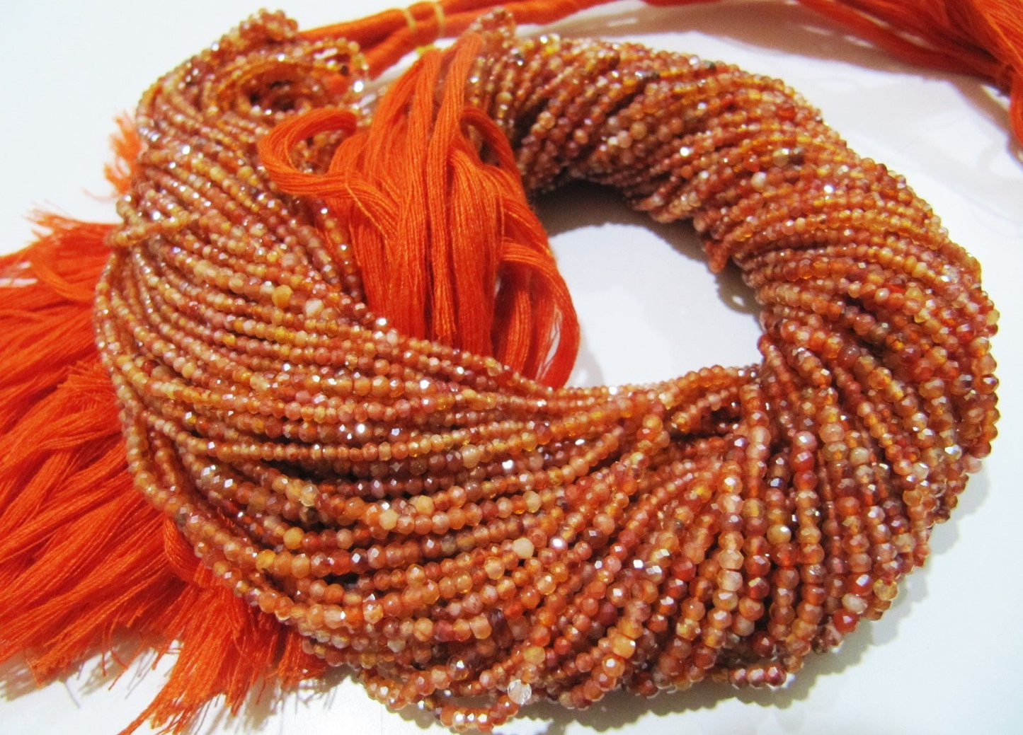 Mystic Coated Carnelian Beads Rondelle Faceted Natural Carnelian Beads 2mm Size Beads Strand 13 inch long AB Coated Beads Wholesale Prices