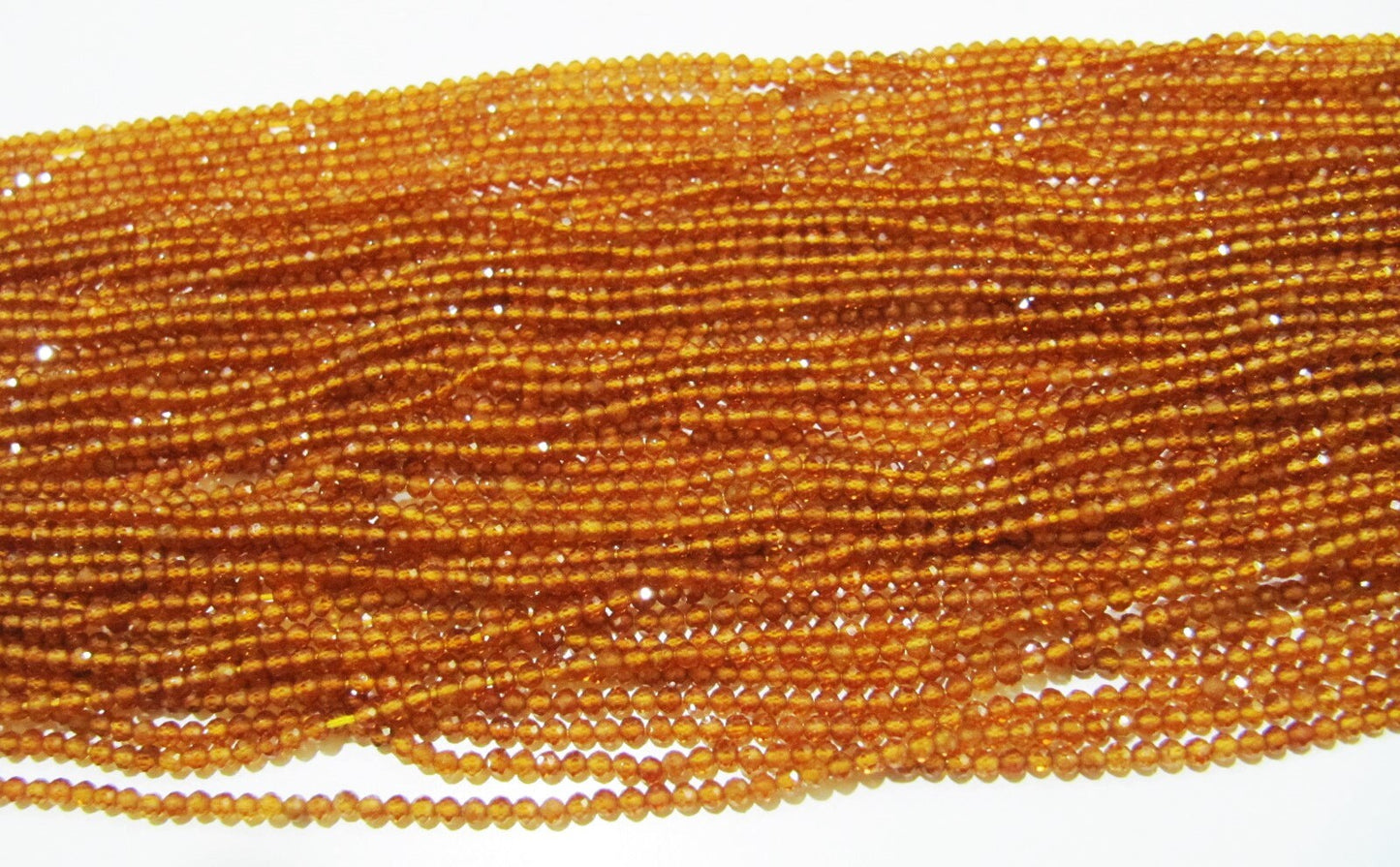 Natural Hessonite Garnet Beads 2mm Rondelle Shape Faceted Beads Strands 13 Inch Long, High Quality Beads Making Jewelry Sold Per Strand